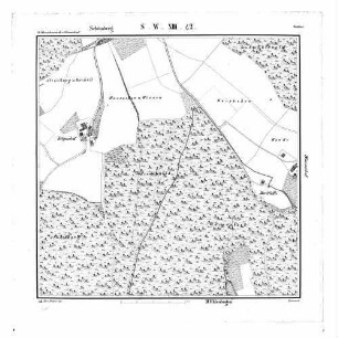 Kartenblatt SW XIII 42 Stand 1837