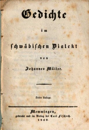 Gedichte im schwäbischen Dialekt