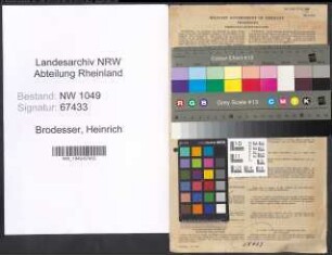 Entnazifizierung Heinrich Brodesser , geb. 18.09.1906 (Buchhalter)