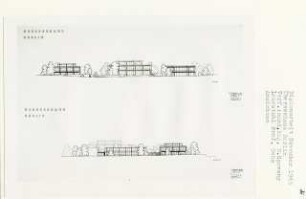 Überseehaus, Berlin-Tiergarten (Diplomarbeit bei Karl Wilhelm Ochs): Ansichten von Süden und Westen