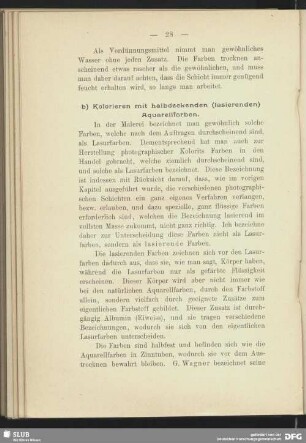 b) Kolorieren mit halbdeckenden (lasierenden) Aquarellfarben