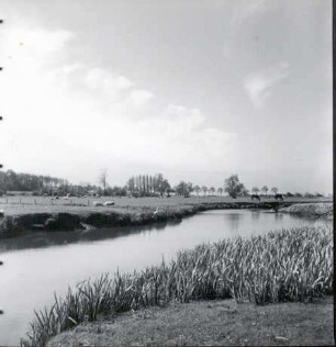 Landschaft an der Wedeler Aue hinter der Wassermühle in Richtung Stock gesehen