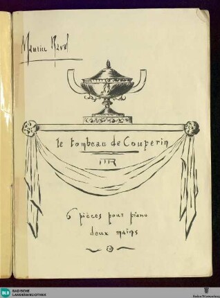Le tombeau de Couperin : 6 pièces pour piano; deux mains