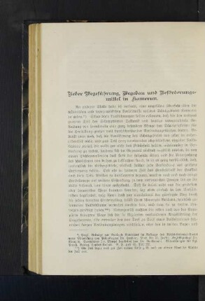 Ueber Wegeführung, Wegebau und Beförderungsmittel in Kamerun.