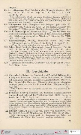 III. Geschichte (Nr. 440 - 459)