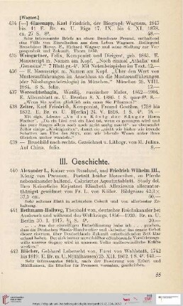 III. Geschichte (Nr. 440 - 459)