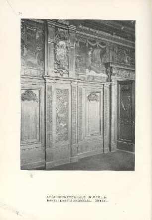 Abgeordnetenhaus in Berlin. Ministersitzungssaal. Detail