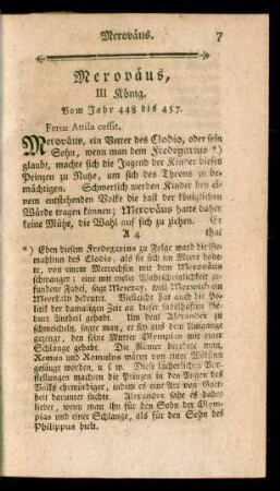 Meroväus, III König. Vom Jahr 448 bis 457