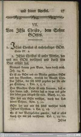 VII. Von JEsu Christo, dem Sohne GOttes