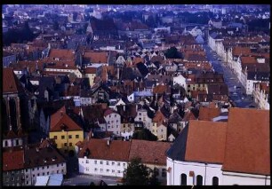 Landshut: Burg Trausnitz, vom Söller, auf Neustadt