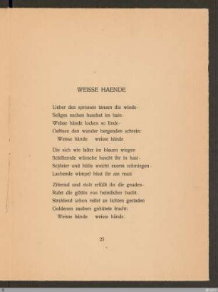 Weisse Haende
