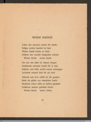 Weisse Haende