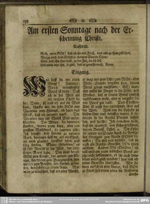 Am ersten Sonntage nach der Erscheinung Christi