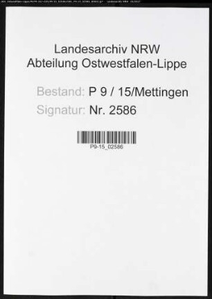 Sterberegister Standesamt Mettingen
