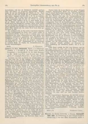 783-784 [Rezension] Kawerau, Gustav (Hrsg.), D. Martin Luther‘s Briefwechsel. 13. Bd