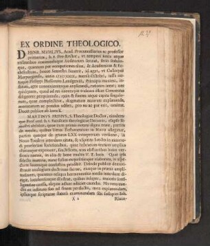 Ex Ordine Theologico.