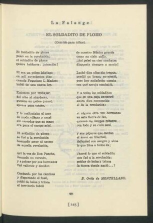 El soldadito de plomo : (Corrido para niños).