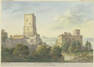 Die Oberburg (Boosenburg) und die Niederburg (Brömserburg) bei Rüdesheim am Rhein