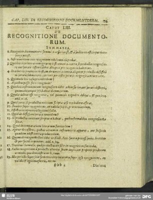 Caput LIII. De Recognitione Documentorum