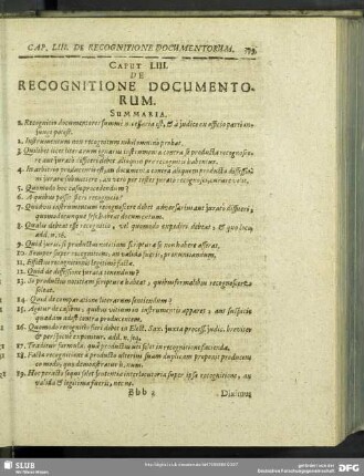 Caput LIII. De Recognitione Documentorum