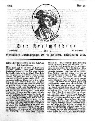 Nro. 40, Donnerstag, den 25. Februar 1808