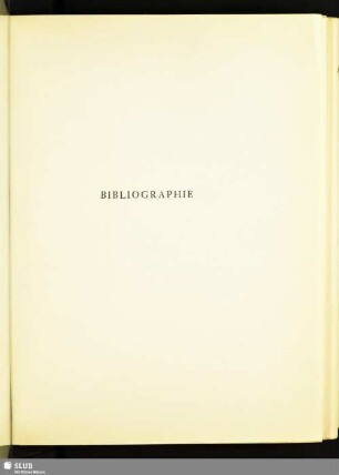 Bibliographie
