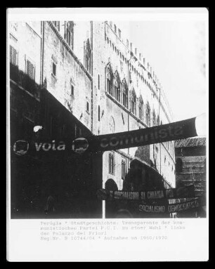Perugia, Wahlplakat der kommunistischen Partei P.C.I.