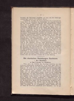 Die slavischen Siedelungen Sachsens.