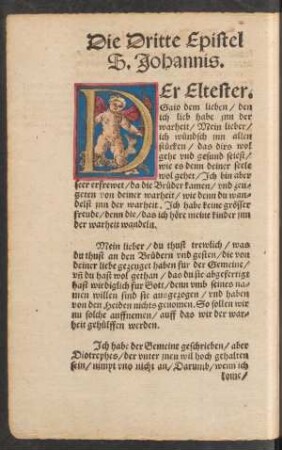 Die Dritte Epistel S. Johannis.