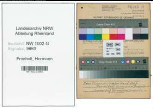 Entnazifizierung Hermann Fronholt, geb. 03.03.1897 (Geschaeftsfuehrer)
