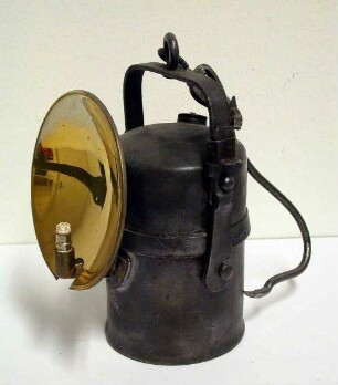 Acetylen-Handlampe mit Gelnekbügelverschluß