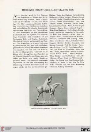 Berliner Miniaturen-Ausstellung 1906