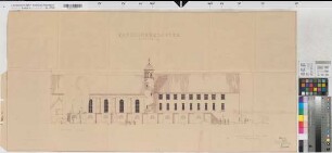 Münster (Münster) Kapuzinerkloster Ansicht (1952)1953 1 : 100 50 x 105 Pause Staatshochbauamt Münster
