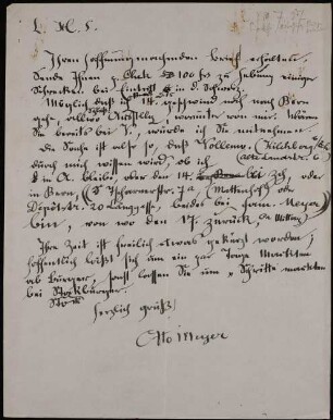 L.H.S. Ihren Hoffnung machenden Brief erhalten...