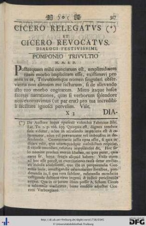 Cicero Relegatus et Cicero Revocatus.