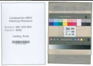Entnazifizierung Ernst Leiding , geb. 26.09.1896 (Polizeibeamter)