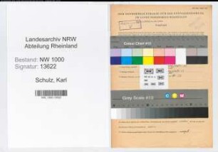 Entnazifizierung Karl Schulz, geb. 18.07.1889 (Telegrafenassistent)