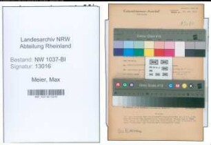 Entnazifizierung Max Meier , geb. 01.09.1897 ()