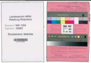Entnazifizierung Mathilde Stockebrand , geb. 27.06.1892 ()