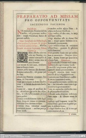 Praeparatio Ad Missam Pro Opportunitate Sacerdotis Facienda