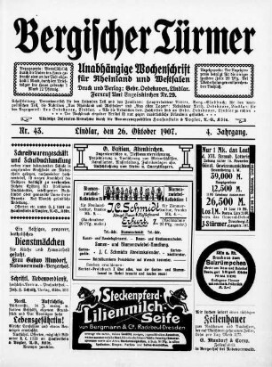 Bergischer Türmer. 1905-1912