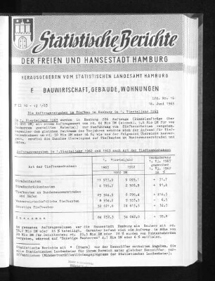 Die Auftragsvergaben im Tiefbau in Hamburg im 4. Vierteljahr 1963 : Lfd. Nr. 16
