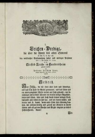 Leichen-Predigt.