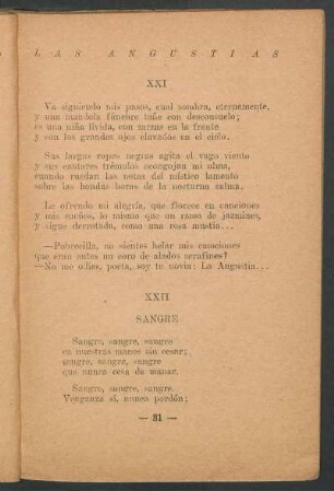 XXII - Sangre