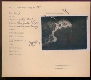 Foto einer russischen Stellung ein Kilometer nordwestlich von Bagno Kaczory (Luftbild)