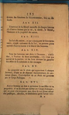 Projet De Déclaration des Droits de l'Homme en Société