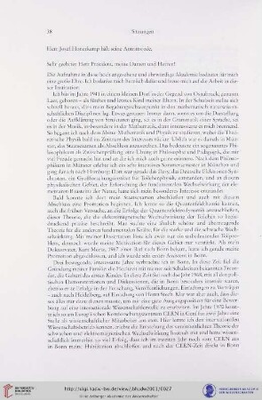 Antrittsrede vom 10. Februar 2001