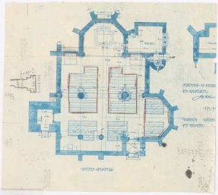 Erweiterung der Remaklus-Kirche, Thommen: Erdgeschossgrundriss 1:100