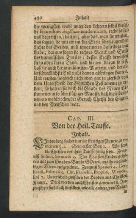Cap. III. Von der Heil. Tauffe