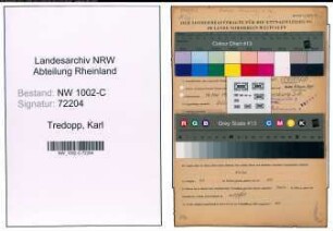 Entnazifizierung Karl Tredopp, geb. 19.05.1907 (Konstrukteur)